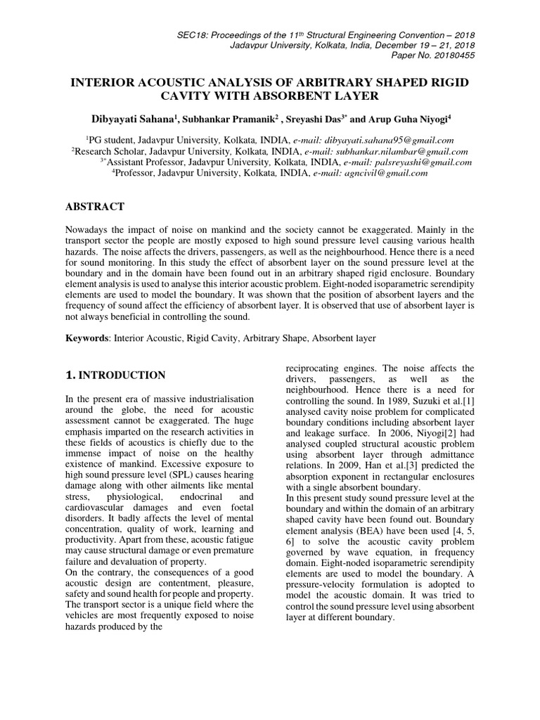Acoustic Analysis of Rigid Cavity Design | PDF | Resonance | Acoustics