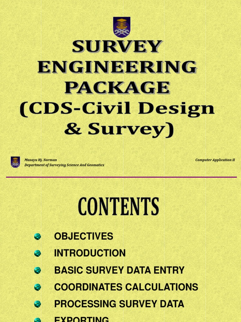 Survey Data Processing with CDS & AutoCAD | PDF | Icon (Computing ...
