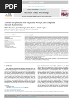 A Review On Optimized FDM 3D Printed Wood PLA Bio Composite Material Characteristics - 2023