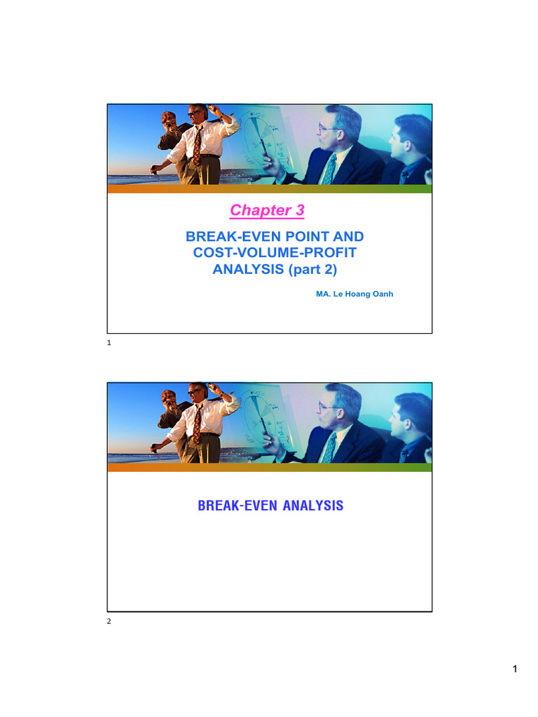 Break-Even and CVP Analysis Guide | PDF | Income Statement | Economies