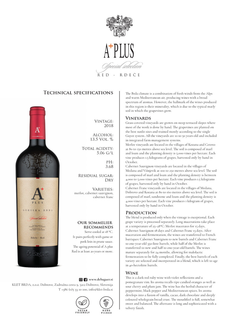 02 Tech List Aplus EN RED 2018 Web | PDF | Vineyard | Wine