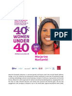 #40WomenUnder40 - Day 31 Marjorine Namutebi