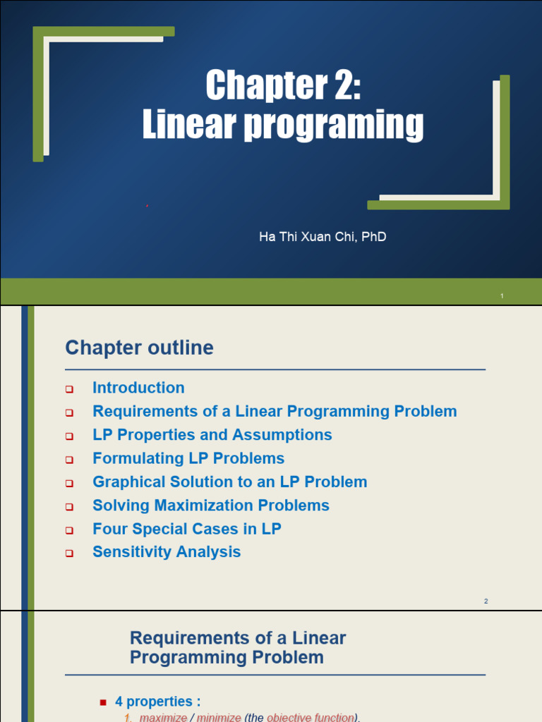 C2 Linear Programing or | PDF | Mathematical Optimization | Linear ...