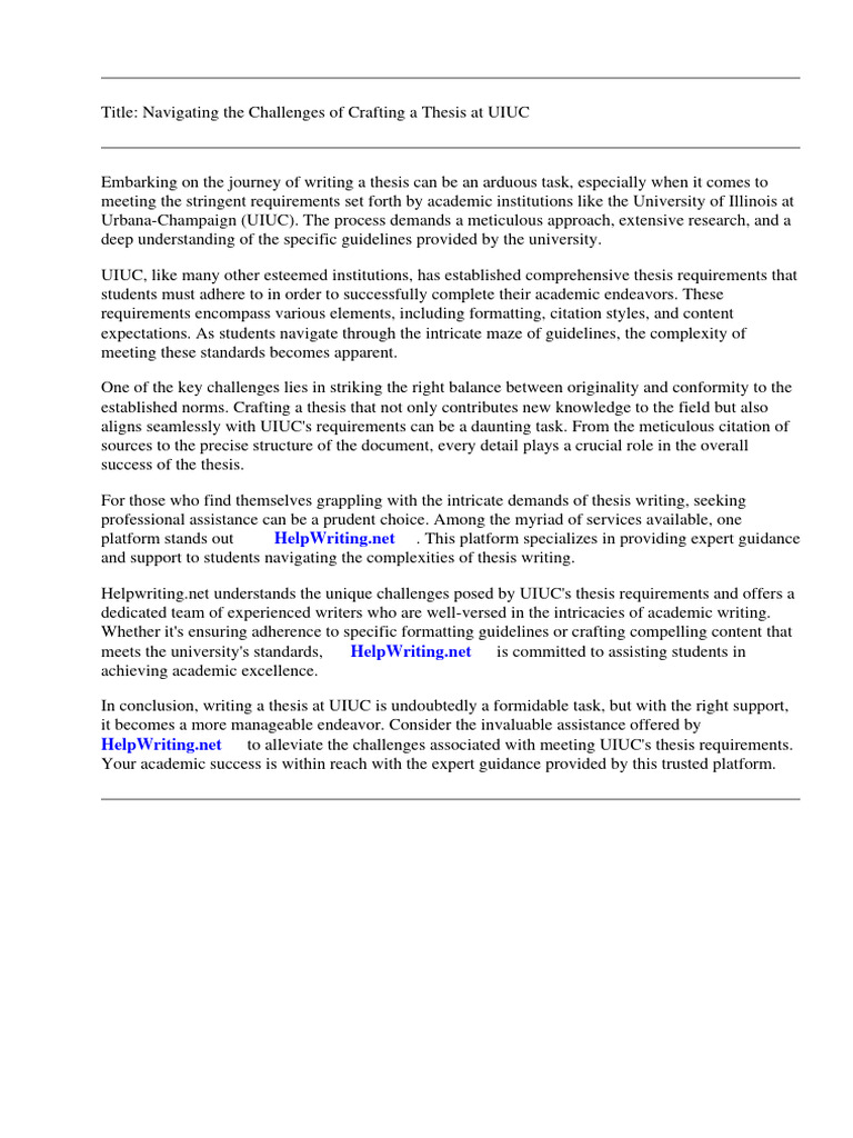 Thesis Requirements Uiuc PDF