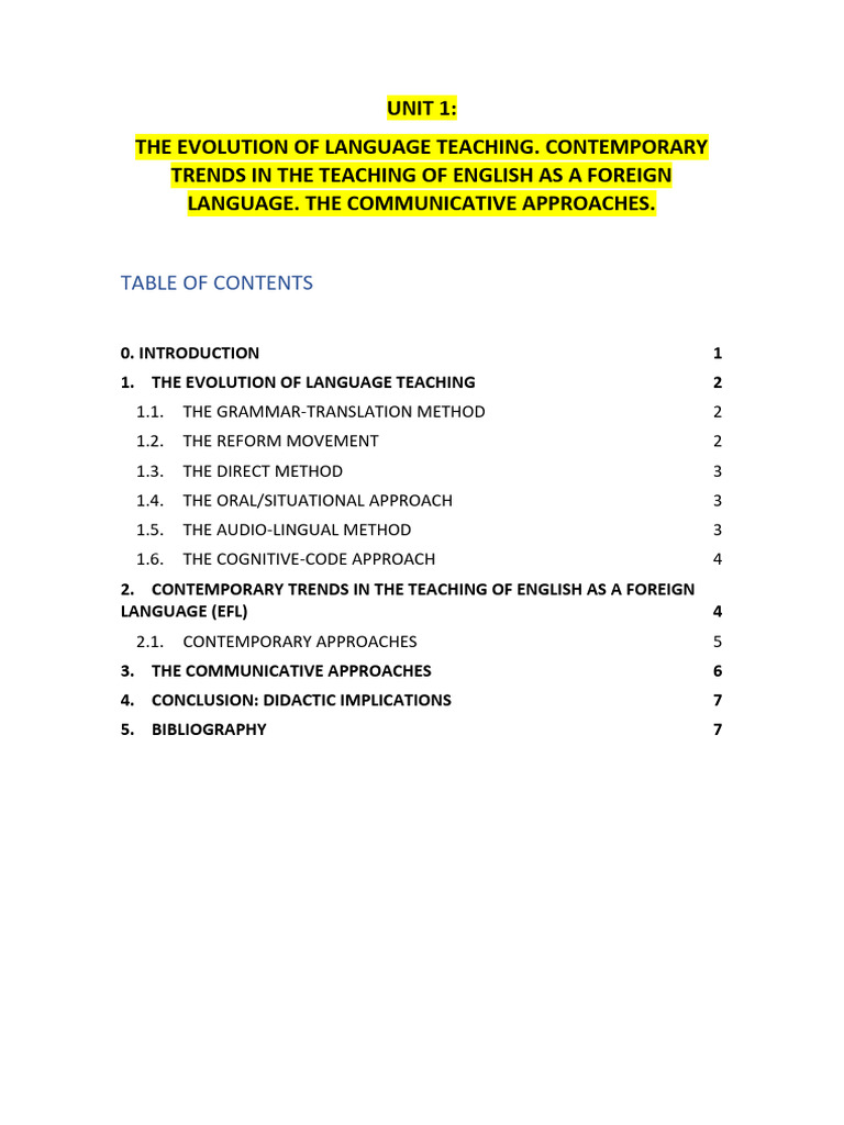 Evolution of English Language Teaching | PDF | Language Arts & Discipline