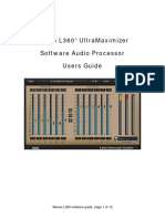Waves L360° Ultramaximizer Software Audio Processor Users Guide