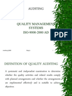 Auditing: Quality Management Systems ISO-9000-2000 AD