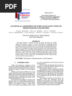 STATISTICAL ASSESSMENT OF SURFACE QUALITY USING 3D