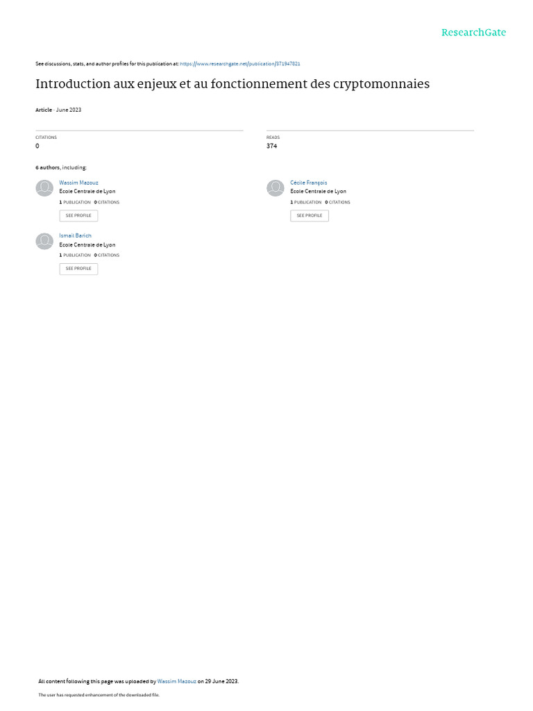 Cryptomonnaies | PDF | Crytomonnaies | Bitcoin