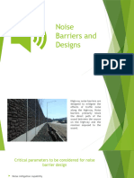 Noise Barriers and Designs