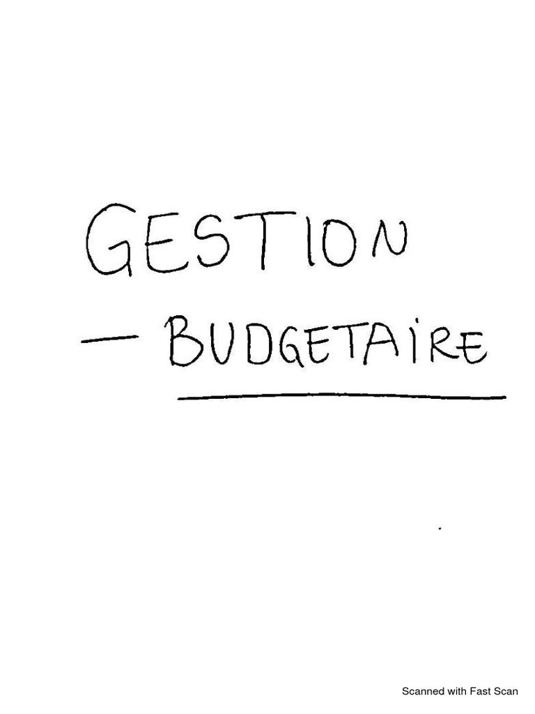GESTION BUDGETAIRE THÉORIE | PDF