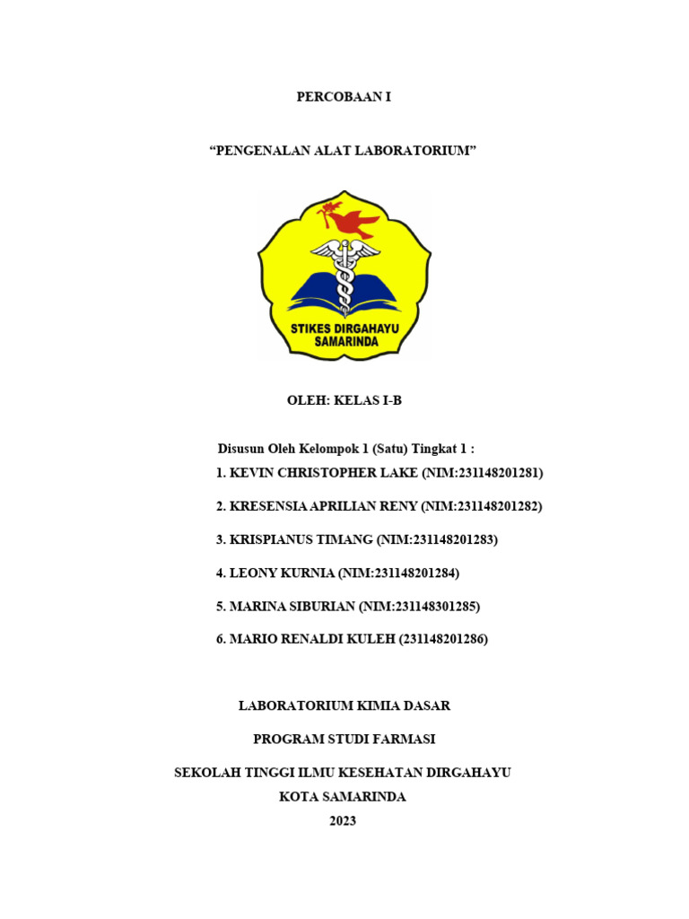 Pengenalan Alat Laboratorium Kimia | PDF | Griya & Taman | Kesehatan ...