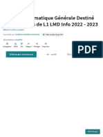 Cours D'informatique Générale Destiné Aux Étudiants de L1 LMD Info 2022 - 2023