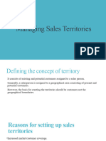 Managing Sales Territories