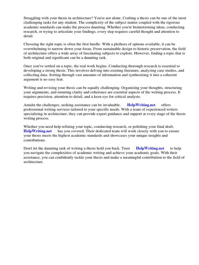 Different Thesis Topics in Architecture | PDF | Thesis | Cognition