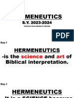Hermeneutics-DAY 1