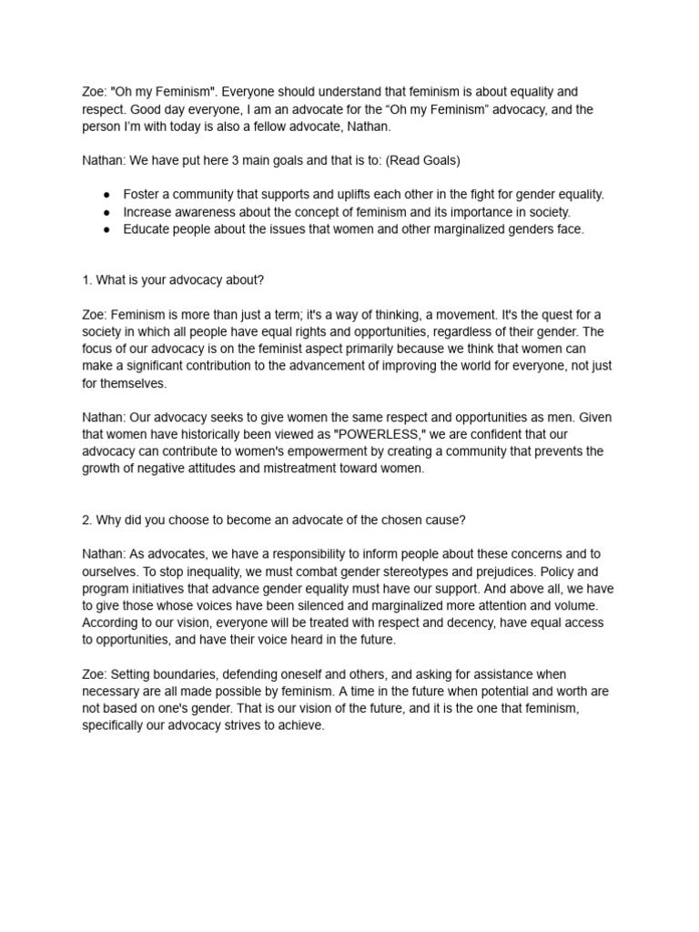 English Script | PDF | Feminism | Gender Studies