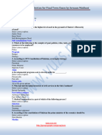 Public Administration - MGT111 Mcqs PDF