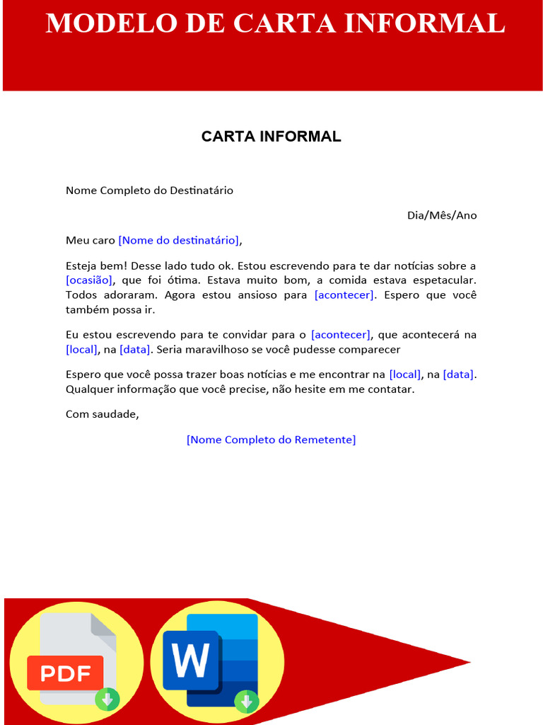 Ejemplo de Carta Informal Corto | PDF