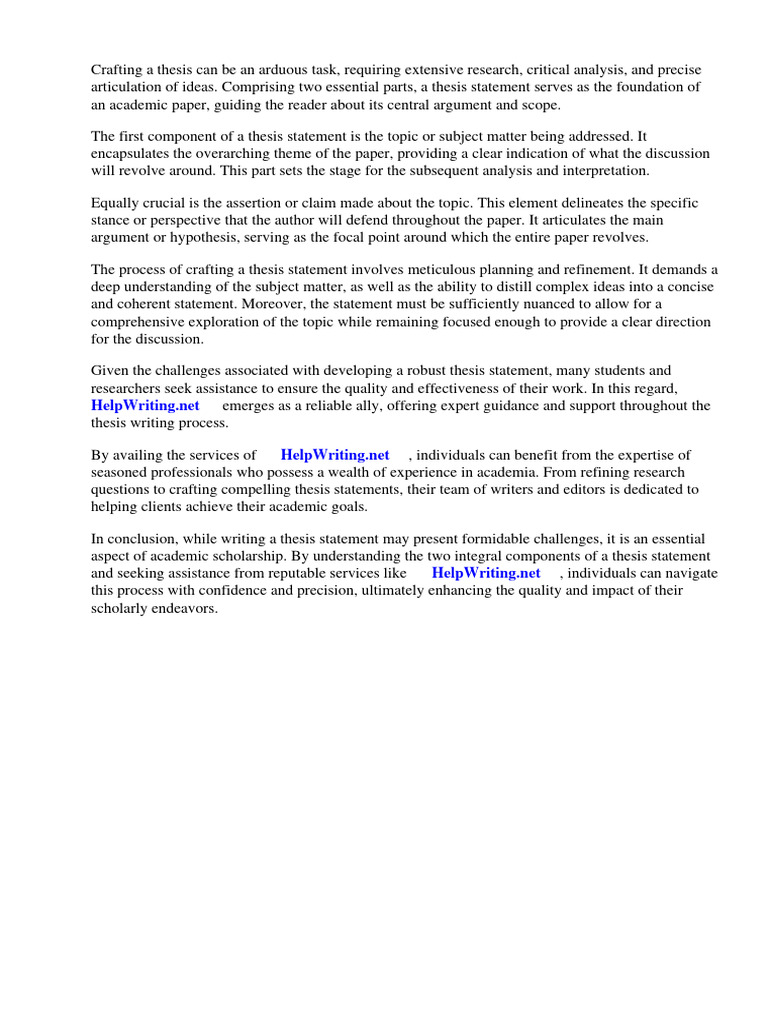 Thesis Writing for Students | PDF