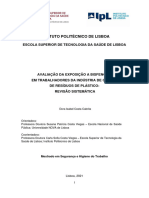 Avaliação Da Exposição A Bisfenol A em Trabalhadores Da Indústria de Gestão de Resíduos de Plástico - Revisão Sistemática