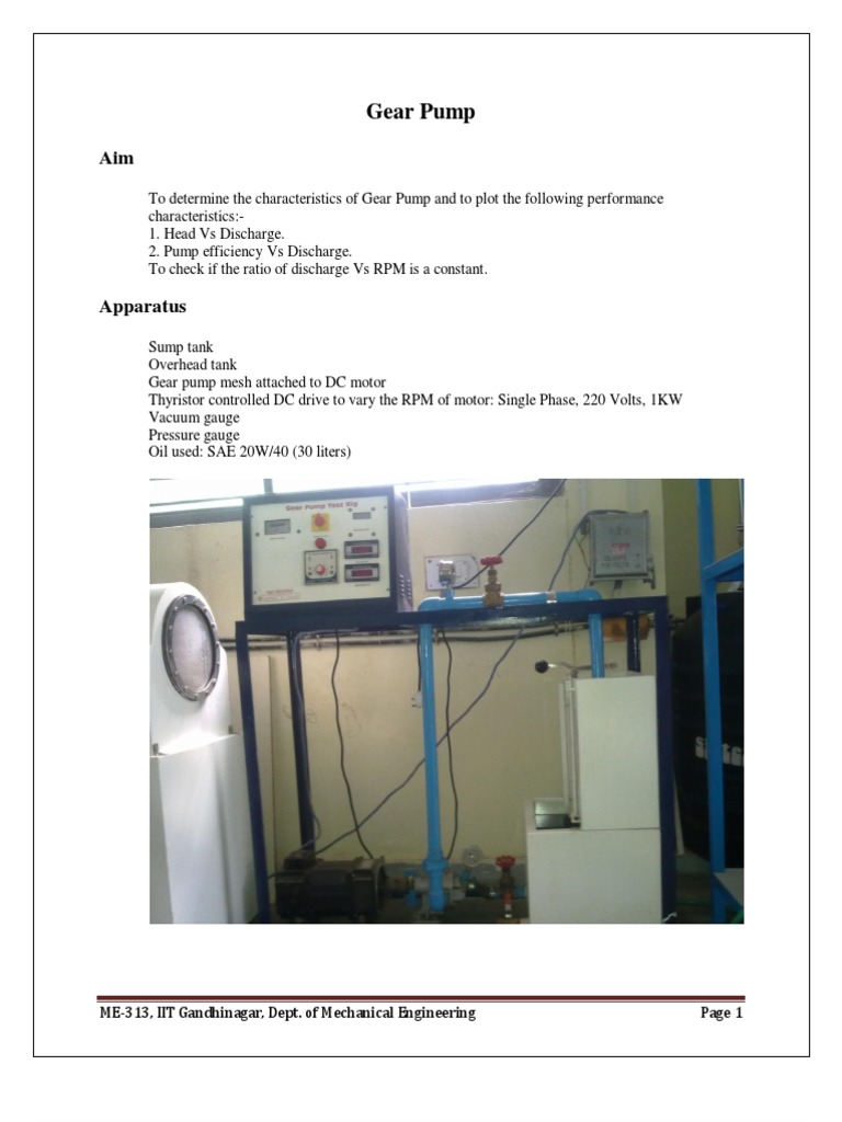 Gear Pump | PDF | Pump | Gear