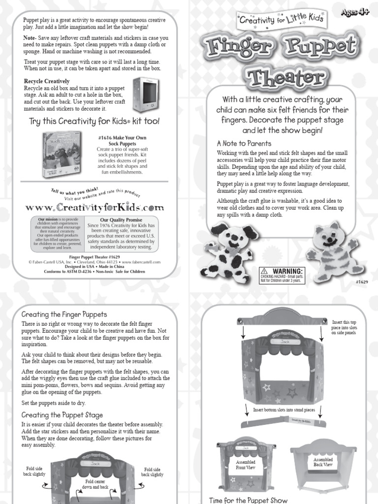 1629 Finger Puppet Theater | PDF | Puppets