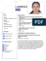 CV Étudiant Simple Blanc