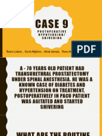 Case 9 (Postoperative Hypotension - Shivering)