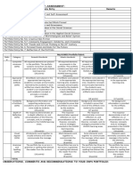 Portfolio Checklist and Self Assessment