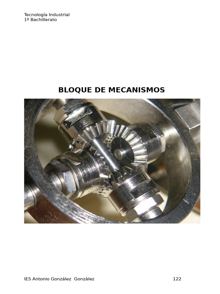 Mecanismos Ti Pdf Engranaje Esfuerzo De Torsión