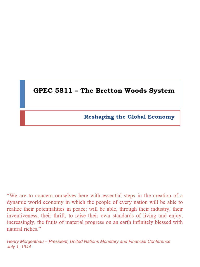 Bretton Woods System 2020-21 | PDF | International Monetary Fund ...