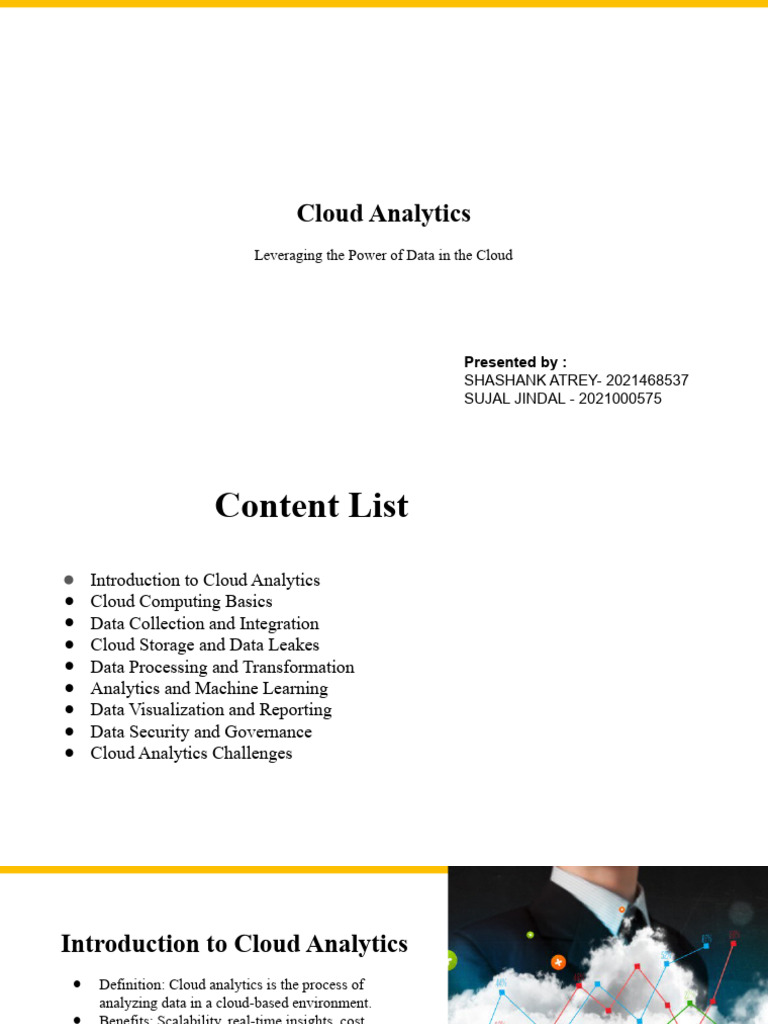 Cloud Analytics: A Comprehensive Guide | PDF | Cloud Computing | Analytics