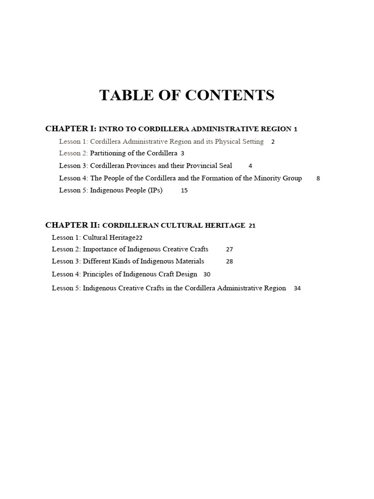 Cultural Heritage of the Cordillera Region | PDF | Ethnicity | Ethnic ...
