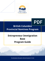 BC PNP Entrepreneur Guide First Part