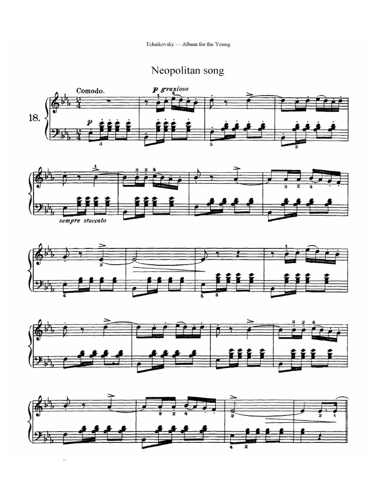 Tchaikovsky, Neopolitan Song | PDF
