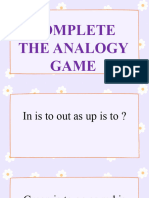 Analogy Game
