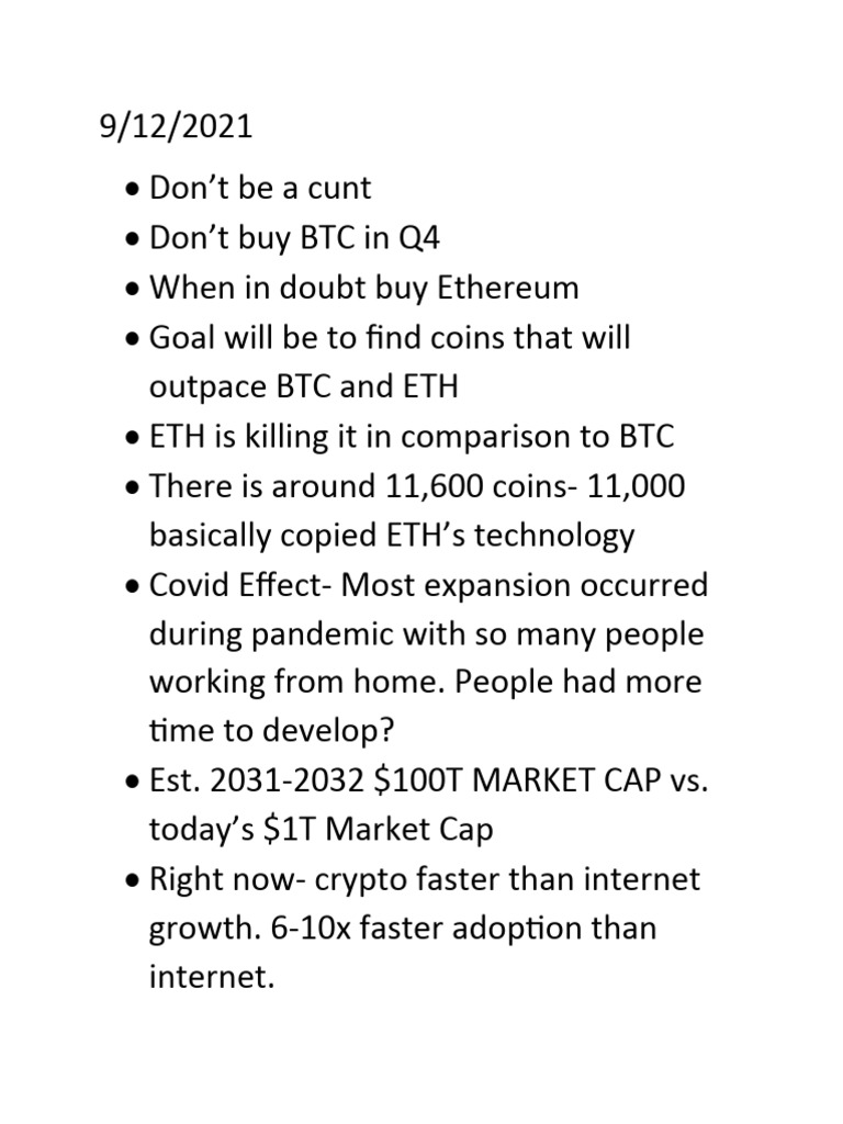 Crypto Mindset Notes Pdf Bitcoin Money