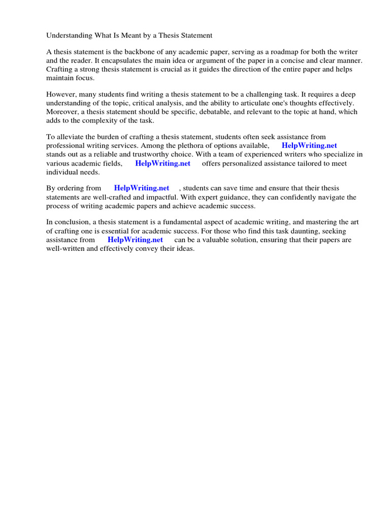 What is mean by thesis statement pdf essays thesis