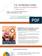 Cosmetics: Introduction: Cosmetics Terminologies As Per Indian and EU Regulations
