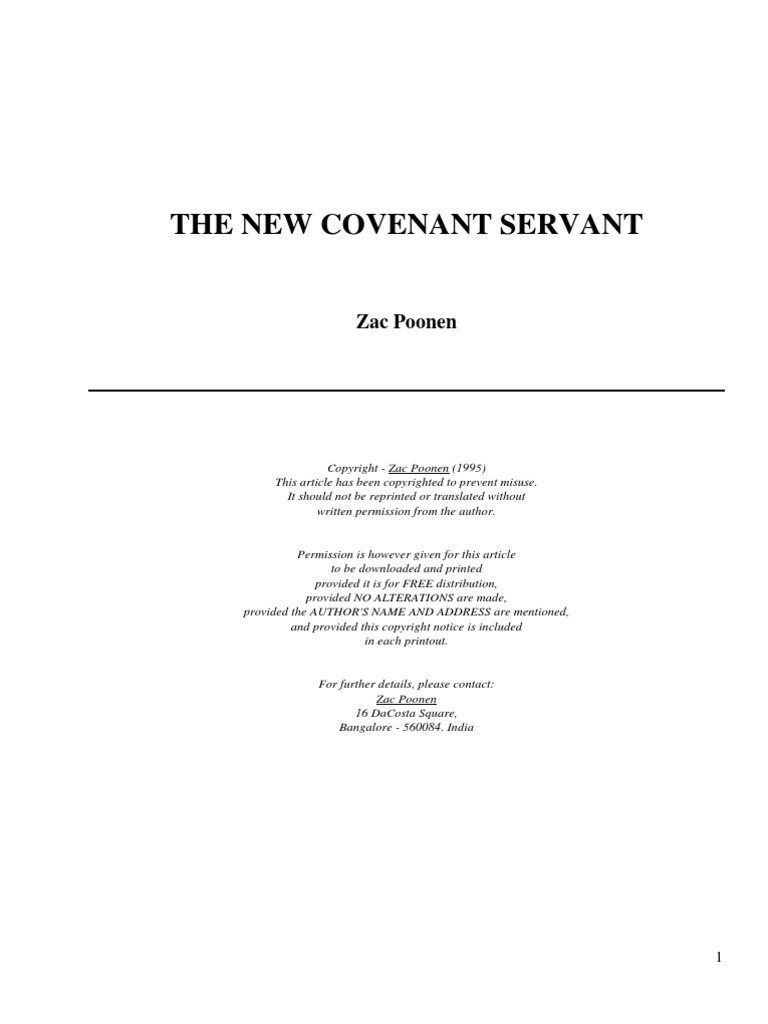 The New Covenant Servant | PDF | David | Saul