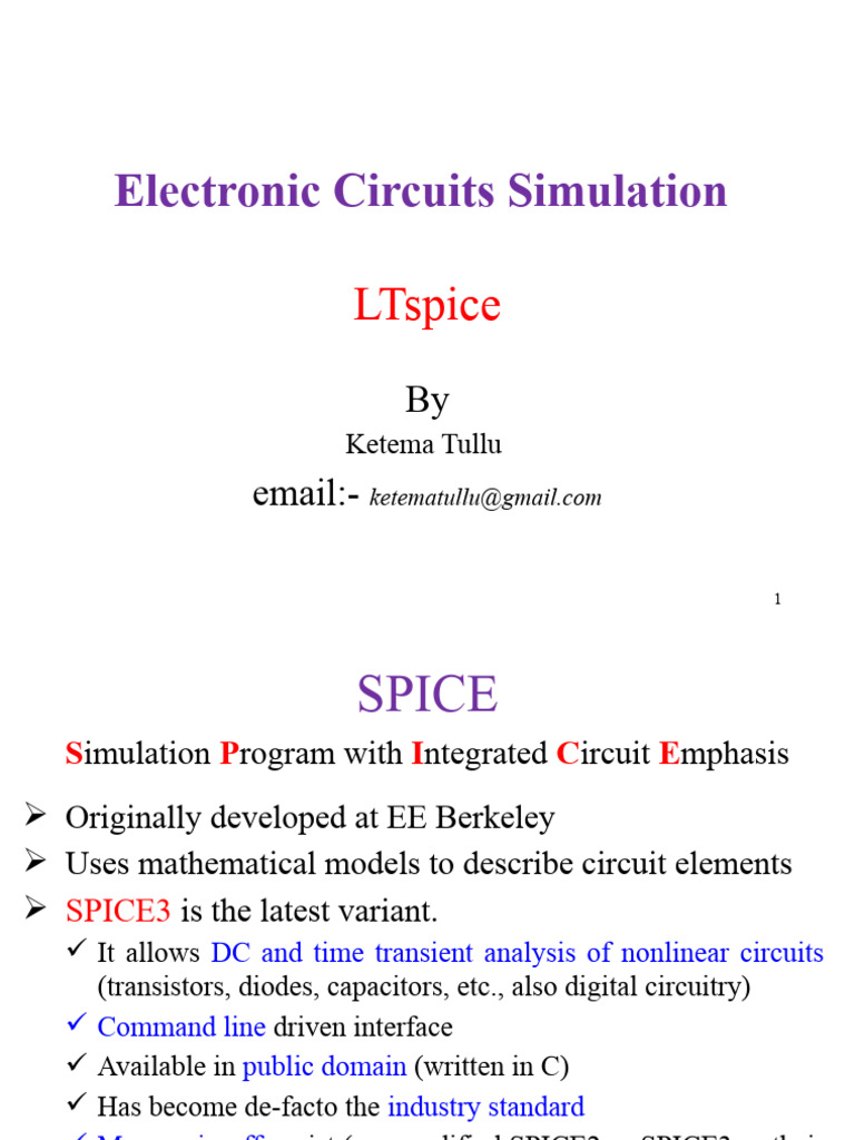 LTspice Circuit Simulation Guide | PDF