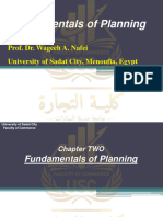 Fundamentals of Planning: Prof. Dr. Wageeh A. Nafei University of Sadat City, Menoufia, Egypt