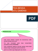 Kinematika Benda Satu Dimensi