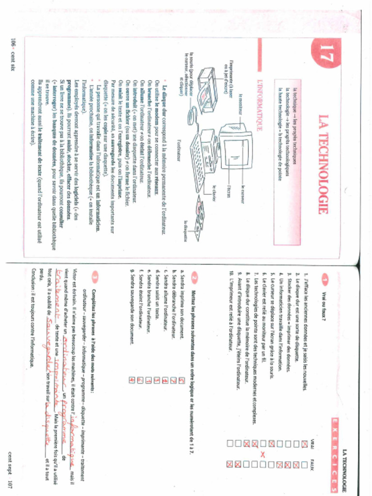 Vocabulaire Technologie Et Corrigé Pdf