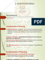 Business Administration: Section (2) (Planning)