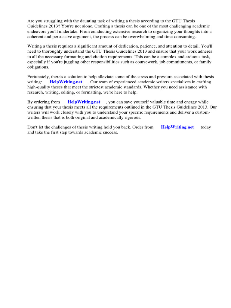 Gtu thesis guidelines 2013 download free pdf thesis engineering