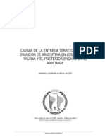 Causas de la entrega territorial 1966. Invasión de Argentina en los valles de Palena y el posterior engaño en el arbitraje.