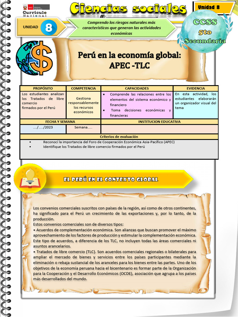Ficha de Actividad CCSS 5to-Semana 5 | PDF | Comercio | Cooperacion ...