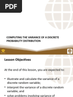 PSUnit I Lesson 5 Computing The Variance of A Discrete Probability Distribution